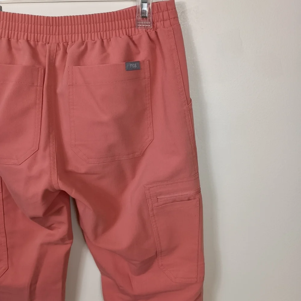Figs Scrub Pants XS Petite Womens Coral Yola Skinny Soft Straight Pckts Medical
